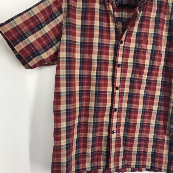 Penmans button down red blue plaid shirt men med - Picture 2 of 10